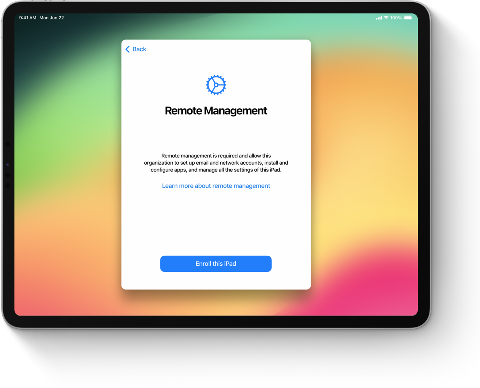 Remote Management Screen