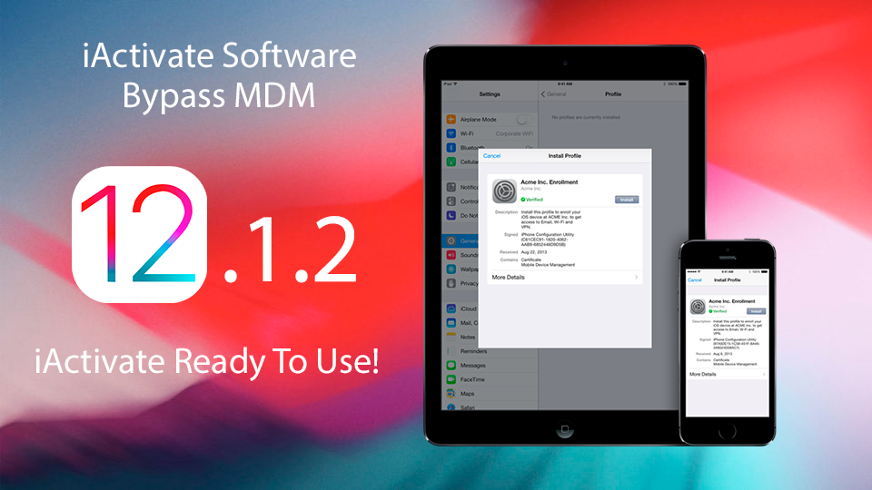 Bypass MDM iOS 12.1.2 & iOS 12.1.1
