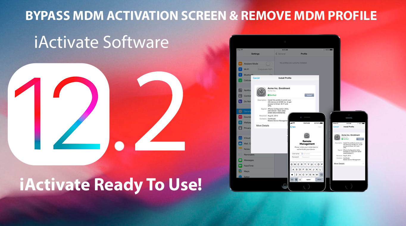 Bypass MDM profile iOS 12.2