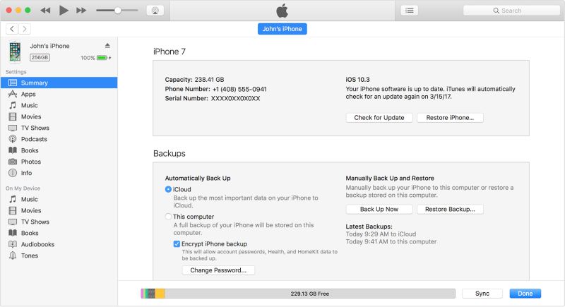iPhone Backup with iTunes