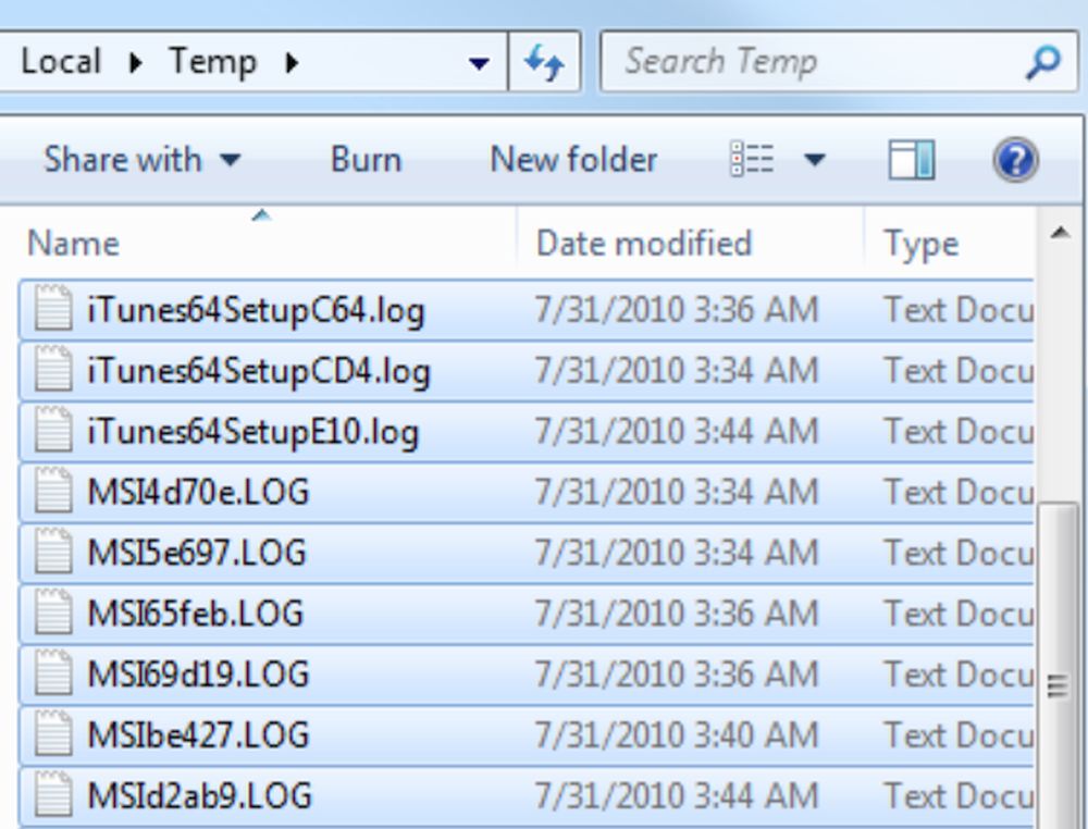 Temporary Folder on Windows PC Delete Files