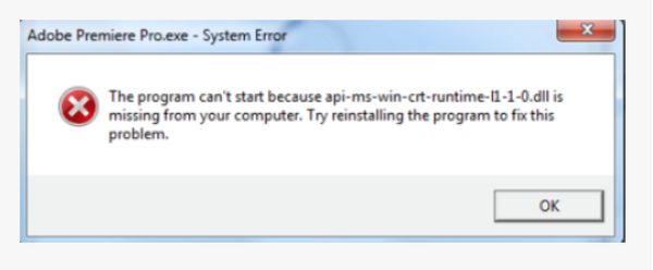 Error missing api-ms-win-crt-runtime-11-1-0.dll 